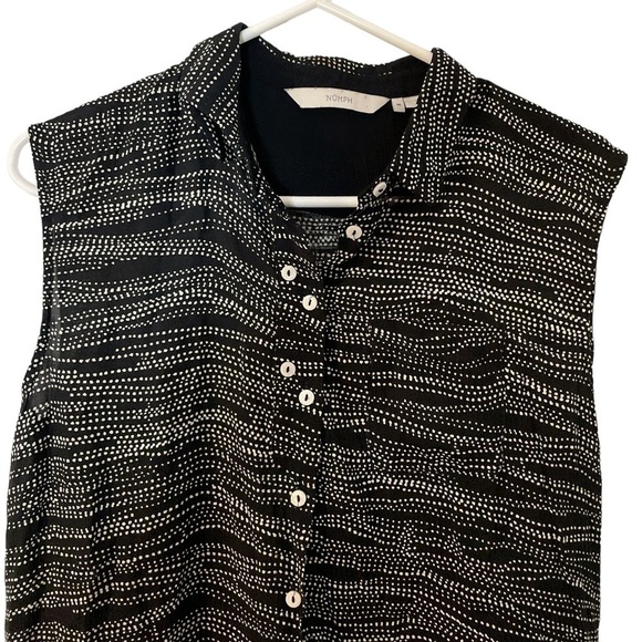 Numph (Anthropologie) Shirt Dress Polka Dot Button Down Small - Picture 2 of 6